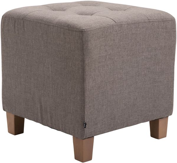 CLP Sitzhocker Pharao, antik-hell mit hochwertiger Polsterung,taupe