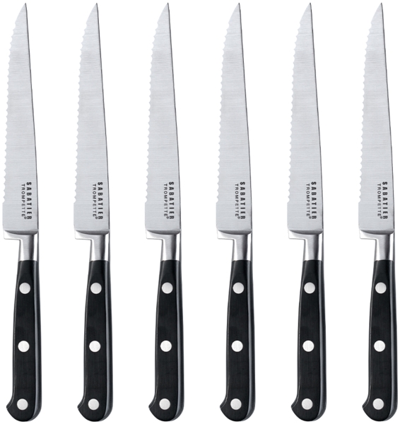 Richardson Sheffield SABATIER TROMPETTE Steakmesser Set 6-teilig schwarz