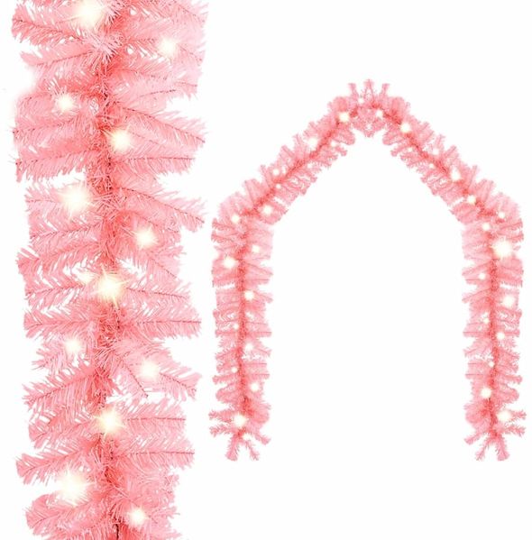 vidaXL Weihnachtsgirlande mit LED-Lichtern 20 m Rosa 329200