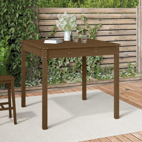 vidaXL Gartentisch Honigbraun 82,5x82,5x76 cm Massivholz Kiefer 823965