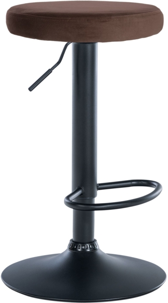 CLP Barhocker Ponte Samt-Bezug,braun schwarz