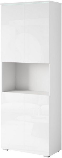Home affaire Aktenschrank Vera, Mehrzweckschrank mit LED-Beleuchtung Praktischer Stauraum mit höhenverstellbaren Ablageböden, H. 182 cm
