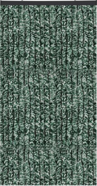 Flauschvorhang in Sondergröße - Türvorhang Breite: 120cm - Länge: 300cm, Grün Meliert