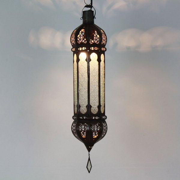 Casa Moro Deckenleuchte Marokkanische Lampe Dunya Weiß Höhe 58 cm, ohne Leuchtmittel, ohne Elektrozubehör, L1251