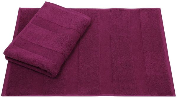Betz Badematte 2er Set Badvorleger Badematte Frottee Größe 50 x 68 cm Deluxe, strapazierfähig, Baumwolle, rechteckig, unbeschichtet