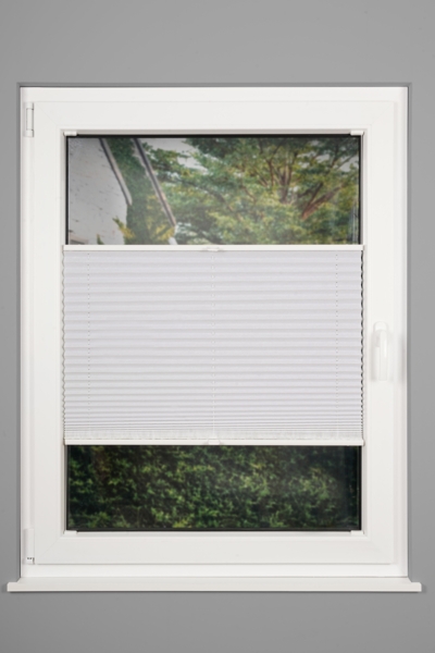 ondeco Plissee auf Maß Crushed-optik für alle Fenster innen, Montage in Glasleiste mit Spannschuh, Sonnenschutz-Rollo, Lichtschutz und blickdicht, Weiß, B): 71-80 cm, H): 40-100 cm Bild 2