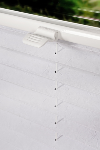ondeco Plissee auf Maß Crushed-optik für alle Fenster innen, Montage in Glasleiste mit Spannschuh, Sonnenschutz-Rollo, Lichtschutz und blickdicht, Weiß, B): 71-80 cm, H): 40-100 cm Bild 5
