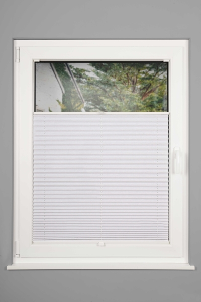 ondeco Plissee auf Maß Crushed-optik für alle Fenster innen, Montage in Glasleiste mit Spannschuh, Sonnenschutz-Rollo, Lichtschutz und blickdicht, Weiß, B): 71-80 cm, H): 40-100 cm Bild 3