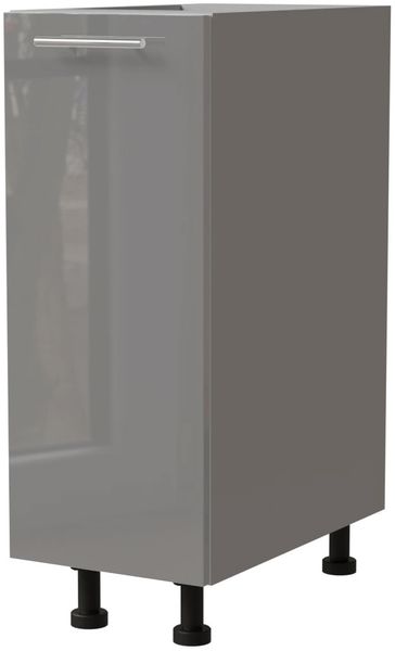 Küchenunterschrank ESSEN 30x50x82cm Acryl Hochglanz Farbe: grau Hochglanz / grau ES-D1D/30