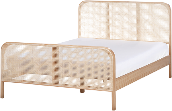 Bett mit Lattenrost Kiefernholz GONFARON 140 x 200 cm Hellbraun