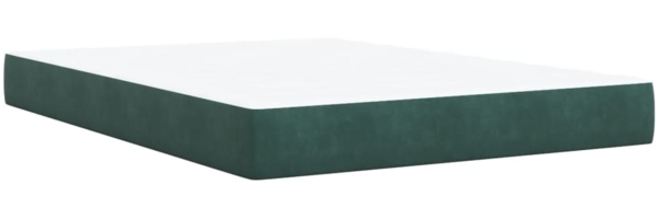 vidaXL Boxspringbett mit Matratze Dunkelgrün 140x200 cm Samt 3286333 Bild 5