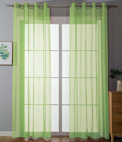 Gardinenbox Gardine, Ösen (2 St), transparent, Voile, Ösenvorhänge Voile »Uni« Bleibandabschluß 20332-cn2