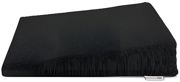Beautissu Stuhlkissen Sitz Keilkissen formstabil Anti-Rutsch BeauErgo, Schwarz, Rutsch Bezug Waschbar & Reißverschluss – Ergonomisches Sitzkissen