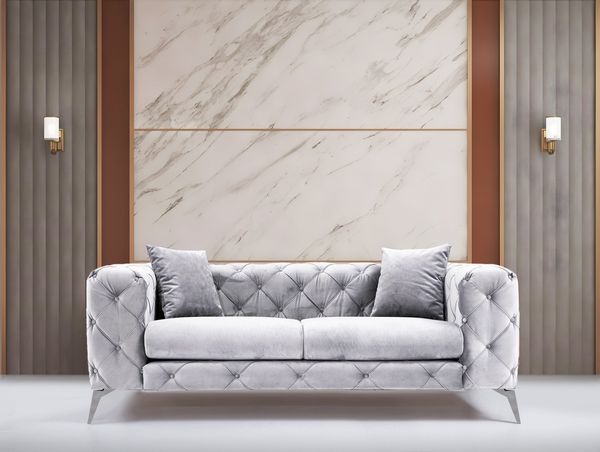 2-Sitzer-Sofa, 'Como', 73 x 90 x 197, Hellgrau