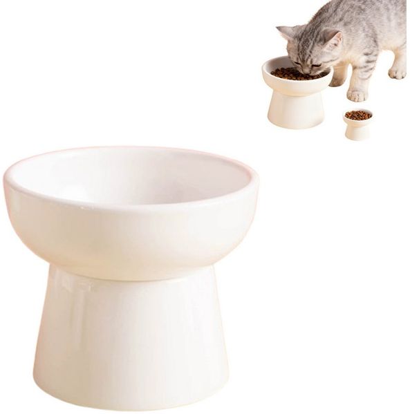 Ledander Futternapf Keramiknapf,Katzen-Futterspiel,futternapf katze keramik, Hundenapf, 10cm Höhe für einfaches Füttern,geeignet für Innen- und Außennutzung