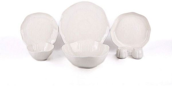 EKA Geschirr-Set Cermico White Geschirr Set (27-tlg), Porzellan