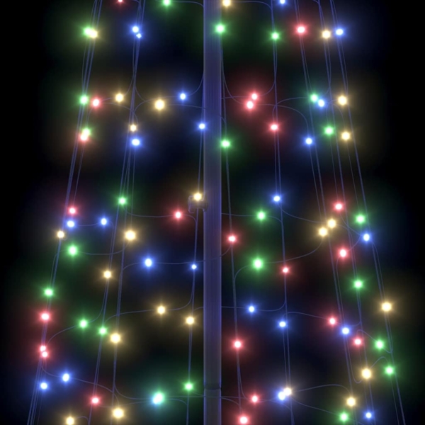 vidaXL LED Weihnachtsbaum mit Erdspießen Mehrfarbig 400 cm Eisen 42018755 Bild 6
