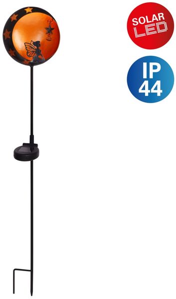 Näve Solar-Gartenleuchte LED mit Dämmerungssensor Elfe 84 cm schwarz