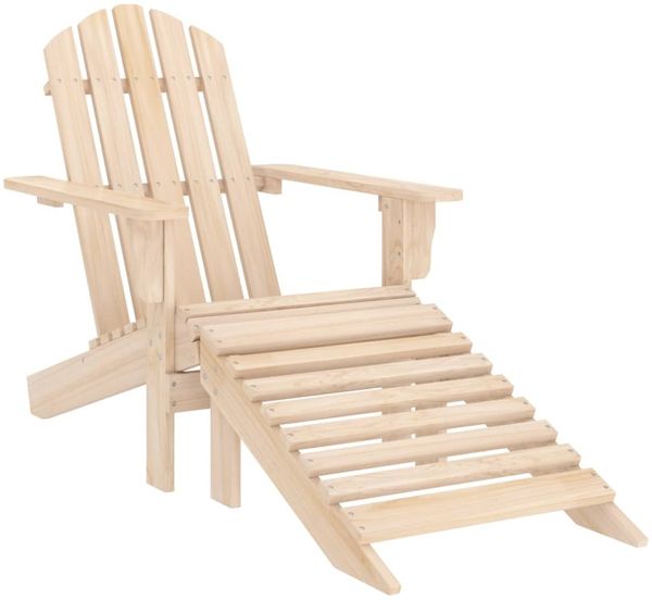 vidaXL Adirondack-Gartenstuhl mit Fußteil Massivholz Tanne 315862