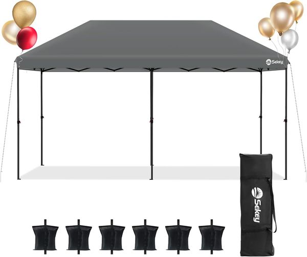 Sekey One-Touch Pop Up Pavillon 3×6, grau