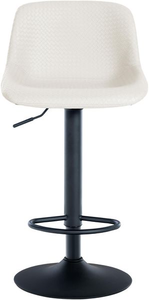 CLP Barhocker Loft mit Rückenlehne und 360 drehbar,creme Kunstleder Bild 4