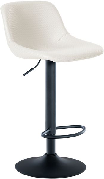 CLP Barhocker Loft mit Rückenlehne und 360 drehbar,creme Kunstleder Bild 2