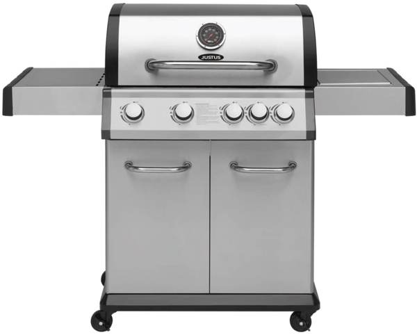 Justus BBQ Gasgrill "Geras", silber,4+1 Brenner