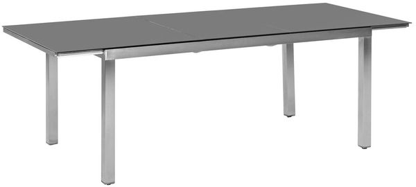Merxx Gartentisch ausziehbar Edelstahl silber, grau 180 x 100 x 75 cm