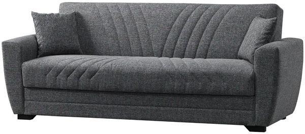 Sofa 3-Sitzer Artvin / Alanya, Stoff, Grau, 231 x 84 x 91 cm
