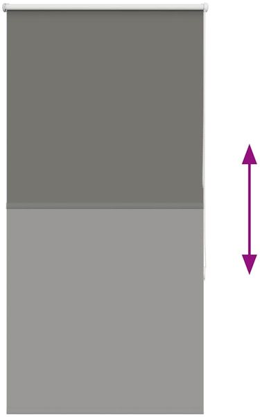 vidaXL Verdunkelungsrollo Grau 70x130 cm Stoffbreite 65,7 cm Polyester 4011096 Bild 5