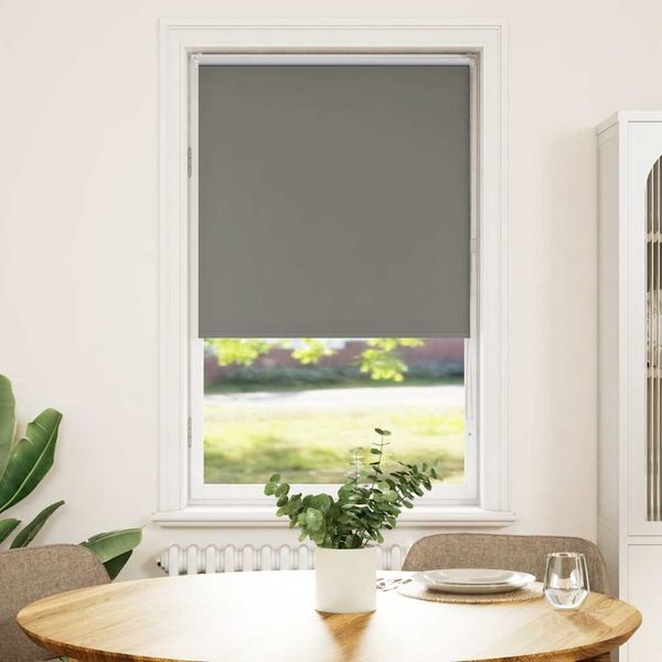 vidaXL Verdunkelungsrollo Grau 70x130 cm Stoffbreite 65,7 cm Polyester 4011096
