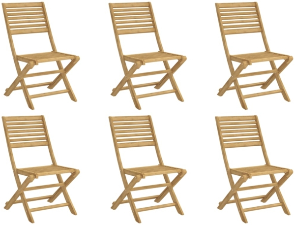 vidaXL Gartenstühle 6 Stk. Klappbar 48,5x61,5x87 cm Massivholz Akazie 3214228