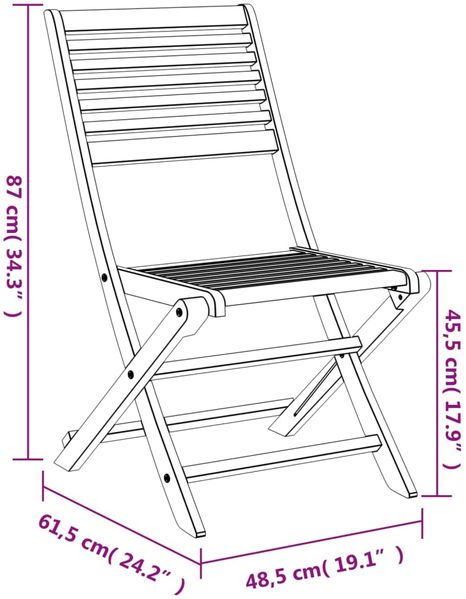vidaXL Gartenstühle 6 Stk. Klappbar 48,5x61,5x87 cm Massivholz Akazie 3214228 Bild 7