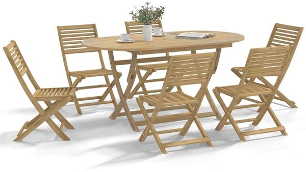 vidaXL Gartenstühle 6 Stk. Klappbar 48,5x61,5x87 cm Massivholz Akazie 3214228