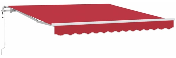 vidaXL Einziehbare Markise Rot 350 x 250 cm Stoff 3330431