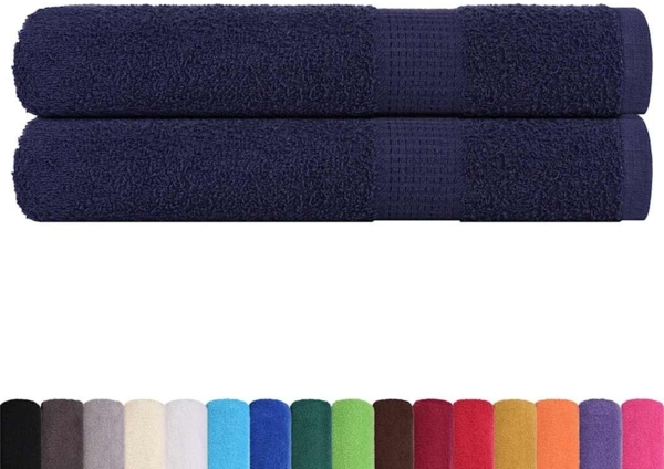 vidaXL Saunatücher FROGN 2 Stk. Marineblau 80x200 cm 360 g/m² 136791