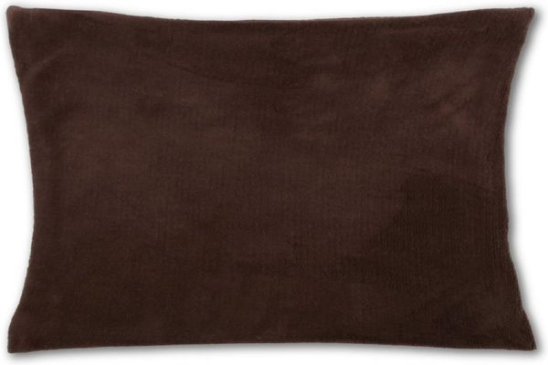 Kissenhülle Kuschel 30 x 50, Auswahl: braun - hot chocolate mit Füllung
