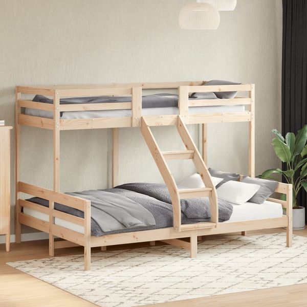 vidaXL Etagenbett 80x200/140x200 cm Massivholz Kiefer 3207165