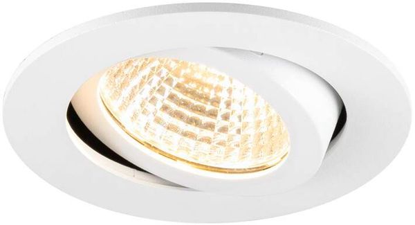 SLV NEW TRIA® 68, Deckeneinbauleuchte, PHASE, AIRTIGHT, rund, 3000 K, 7.5 W, weiß - Downlights