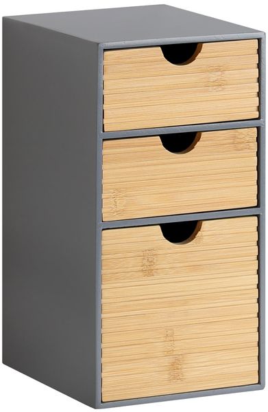 KESPER 58965 Organizer mit 3 Schubladen, grau, FSC / Mini-Kommode