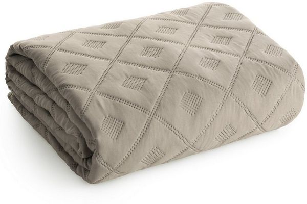 Klassische Tagesdecke ALARA6 170X210 cm dunkelbeige