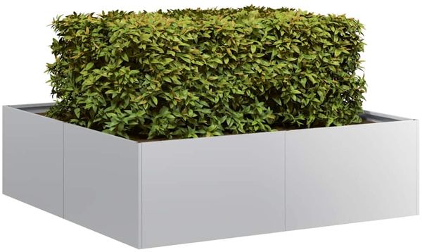 vidaXL Pflanzkübel 100x100x30 cm Verzinkter Stahl 860813