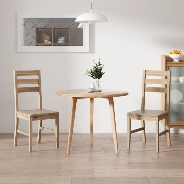 vidaXL Esszimmerstühle 2 Stk. Akazien-Massivholz [246005]