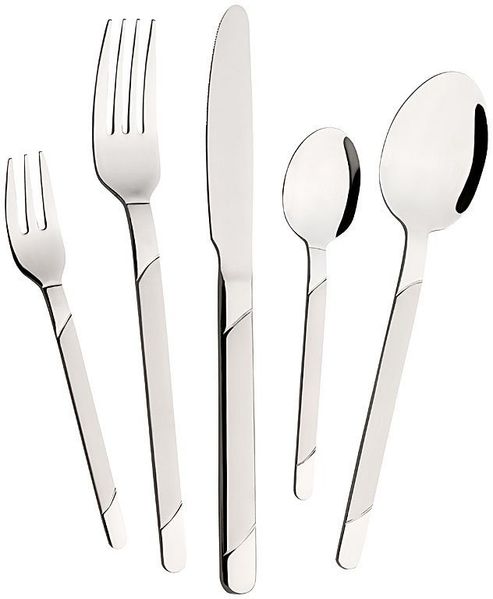 Mulex Besteck-Set Houston (60-tlg), 12 Personen, Edelstahl 18/10, teilsatiniert