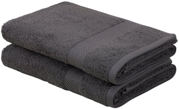 my home Duschtücher Eva, Walkfrottee (2-St), Premium-Qualität 550g/m², flauschig, Handtuchset aus 100 % Baumwolle