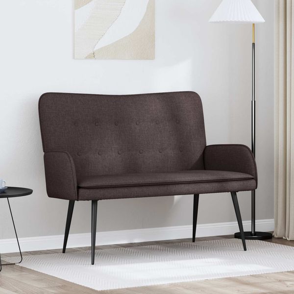 vidaXL 2-Sitzer Sofa Dunkelbraun 115 x 61 x 87 cm Stoff 42028906