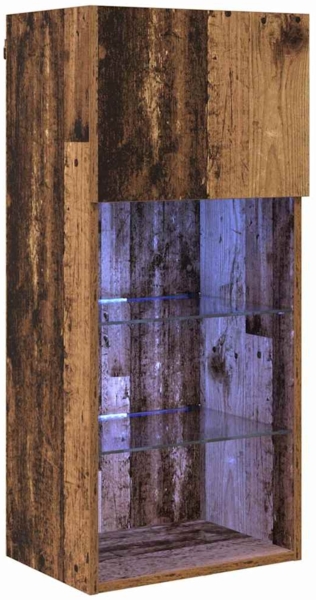 vidaXL Wandmontierter TV-Schrank Altholz 40,5 x 30 x 90 cm 882954