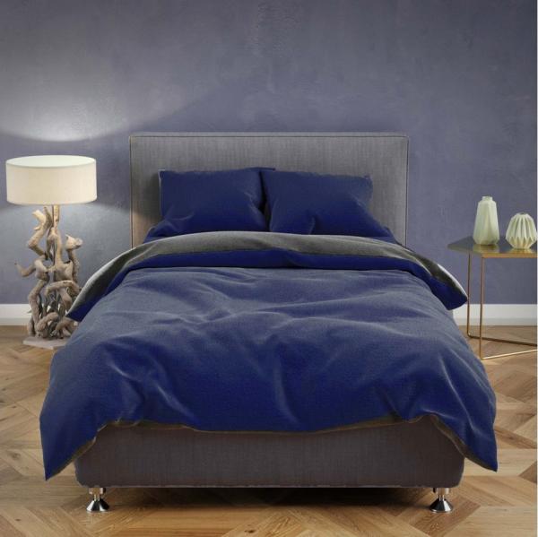 Buymax Bettwäsche Teddy Plüsch Bettbezug Set, Teddy, 2 teilig, 135x200 cm, Bettwäsche kuschelig warm für Winter, uni, Wendebettwäsche