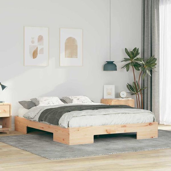 vidaXL Bettgestell Braun 140 x 200 cm 873028