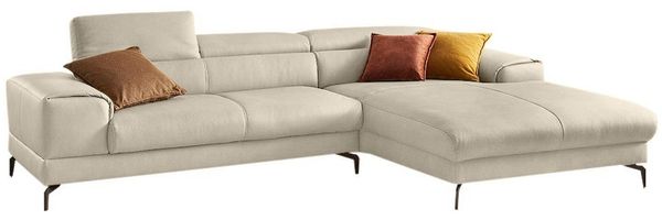 W.SCHILLIG Ecksofa Piedroo, Designsofa mit tollem Sitzkomfort, elegant und bequem, L-Form, Kopfteilverstellung, wahlweise mit Sitztiefenverstellung, Breite 303cm